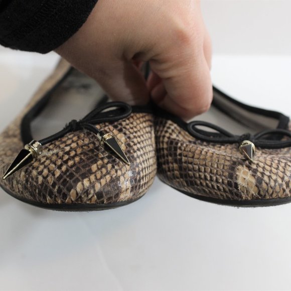 SAM EDELMAN Circus Snakeskin Print Ballet Flats - Picture 5 of 8